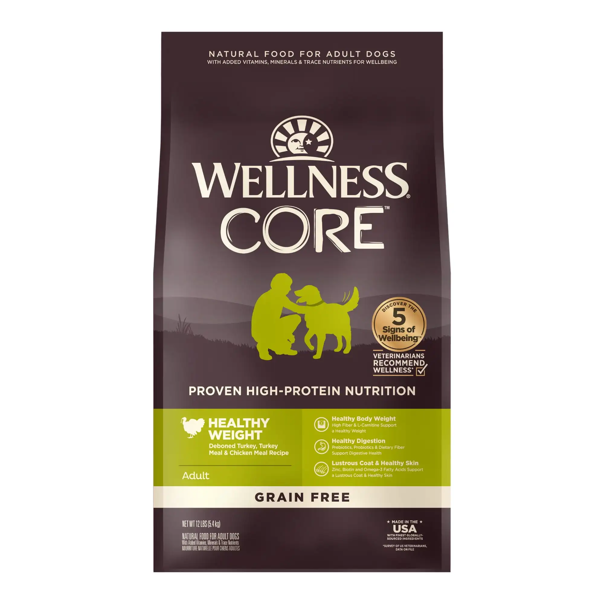 

Wellness Core Natural Grain Free Dry Dog Food, Reduced Fat Recipe, 12-Pound Bag