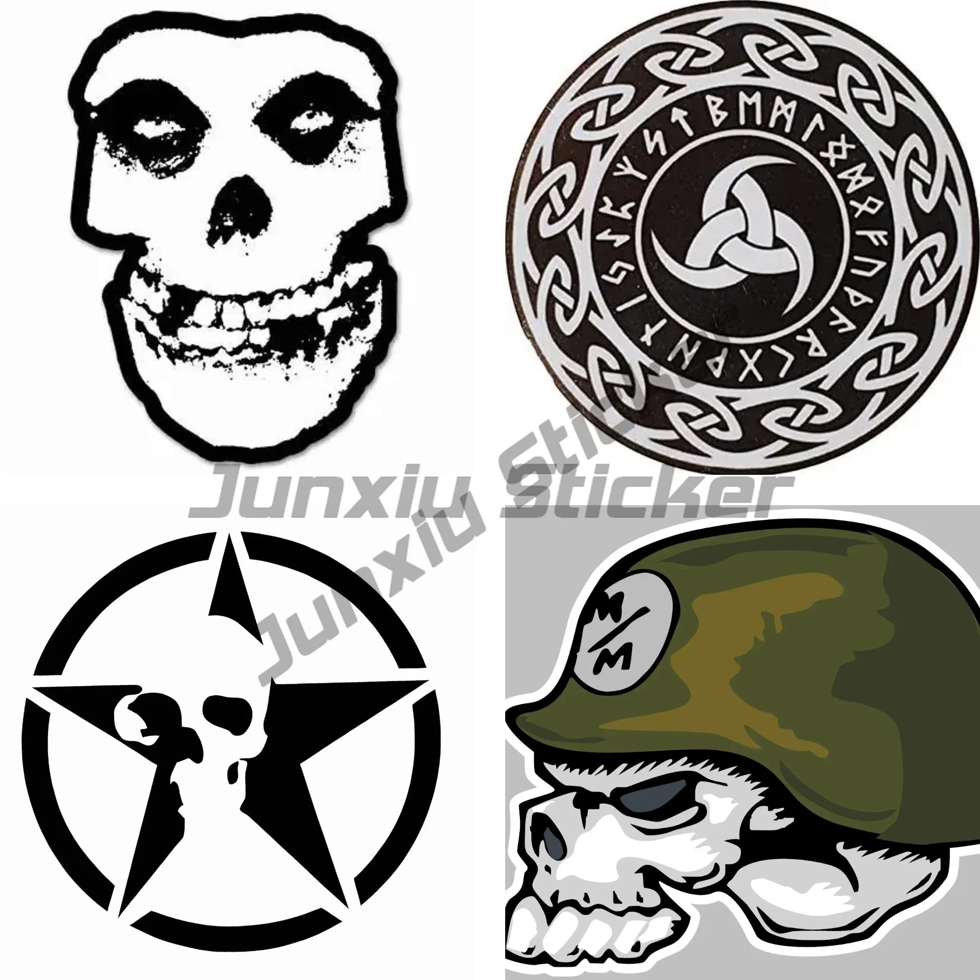 

New Design Carefully Protected Classic Super Cool Skull Car Decal Applique Scratch Accessories Decoration