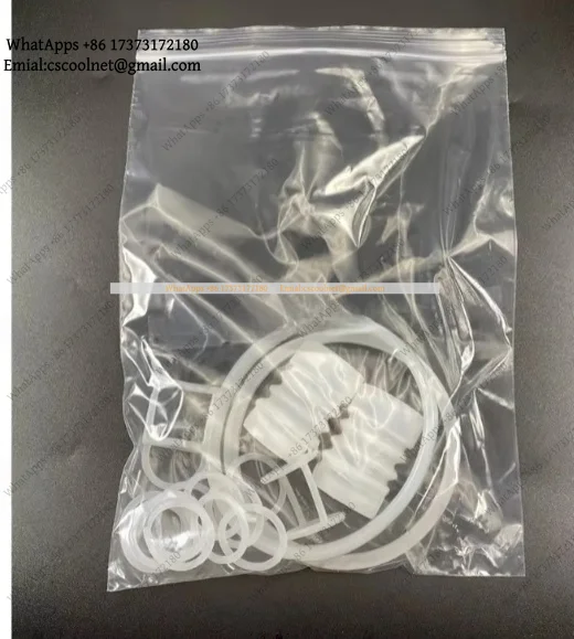 k3 18-in-1 Silicone Gasket Sealing Ring Set Corrugated Tube Replacement Fittings for Soft Serve Ice Cream Machine