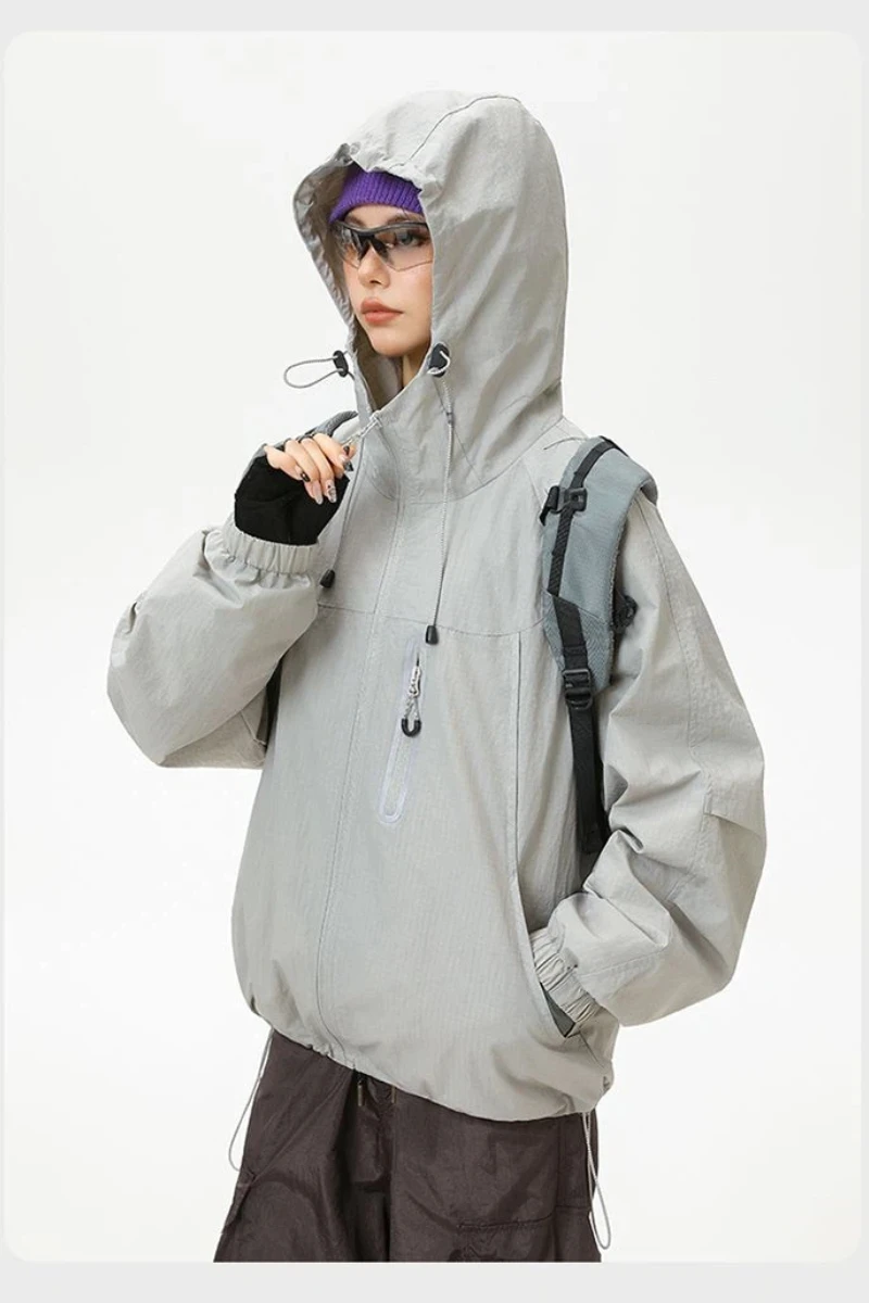 カップルモデル 防水 防風 通気性 アウトドア 秋の新作 ファッション ルーズフィット カジュアル ストリートウェアスタイル メンズ トレンチコート