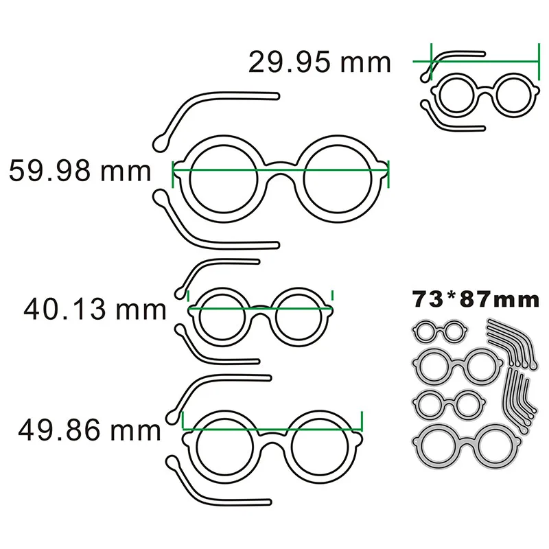 2022 nowe okulary dekoracji do cięcia metalu matryce do papier do scrapbookingu rzemiosła i kartka świąteczna, dzięki czemu wzór tłoczenia nie