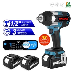 1800N.M Torque Brushless Electric Impact Wrench For Trucks 1/2 inch Cordless Wrench Driver Tool For Makita 18V Battery