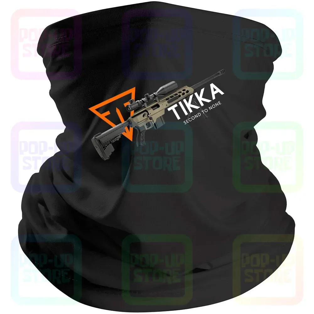 New Tikka T3 Logo Mdt Tac21 Chassis Systems Sniper Rifle Black Bandana Mask Scarf Neck Gaiter Mouth Cover