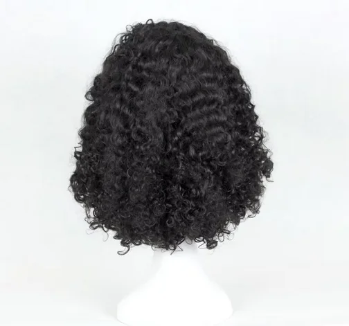 Peluca sintética Afro negra rizada para mujer, pelucas completas para Cosplay de Halloween, pelucas para disfraz de fiesta resistentes al calor