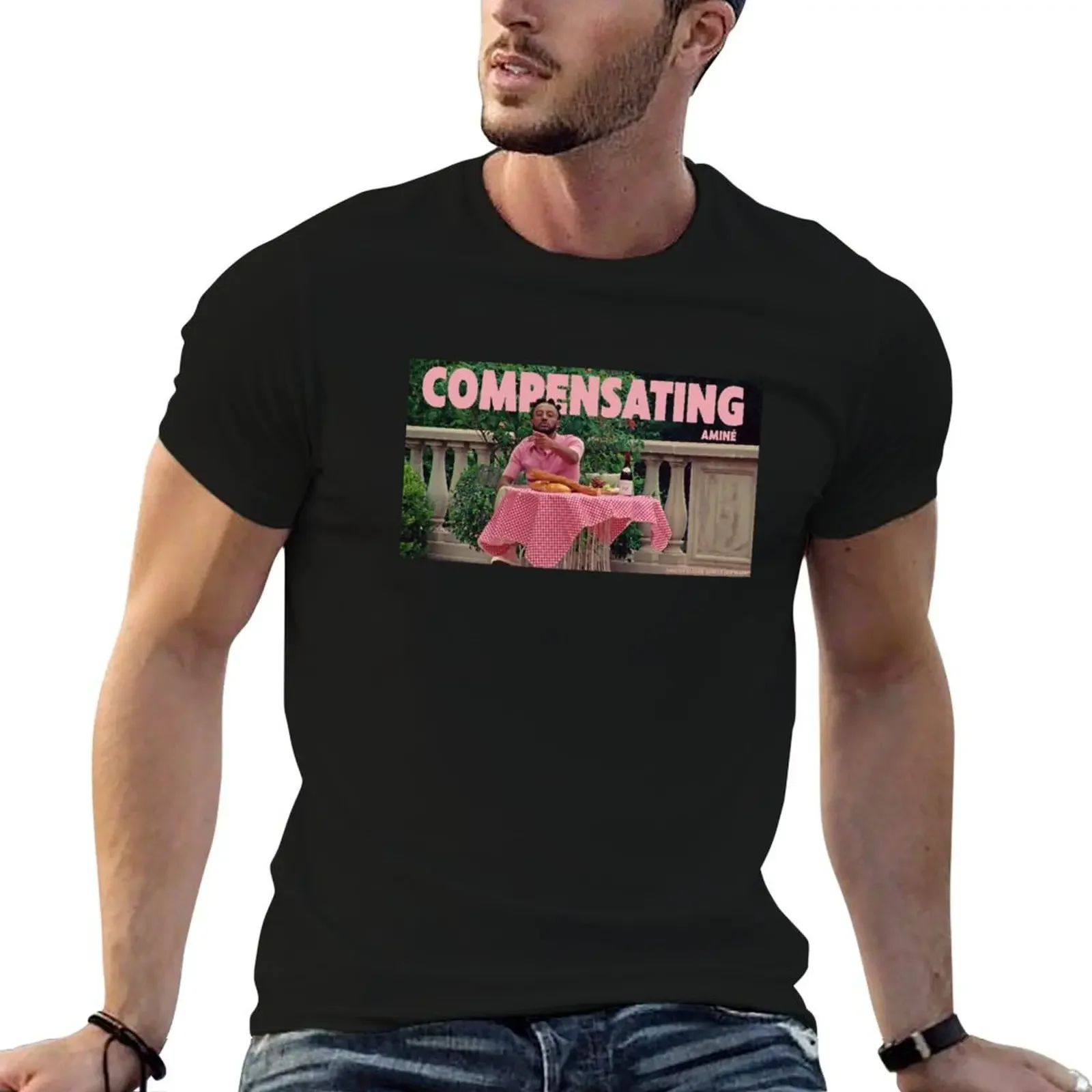 Aminé Compensating T-Shirt man clothes oversized t shirt clothes for men