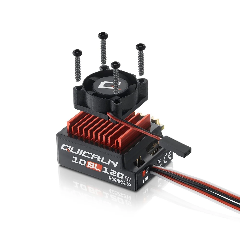 FATJAY Hobbywing QUICRUN-10BL-120-G2 120A ESC Sensored Brushless Electronic Speed Controller and 3650 Motor for RC Car