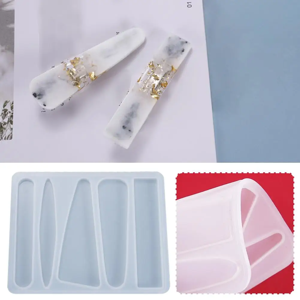 Rectangle Shape Silicone Diy Hair Card Patch Drip Mold Resin Concrete Molds Cement Concrete Handmade Plaster Home Casting D N4k1