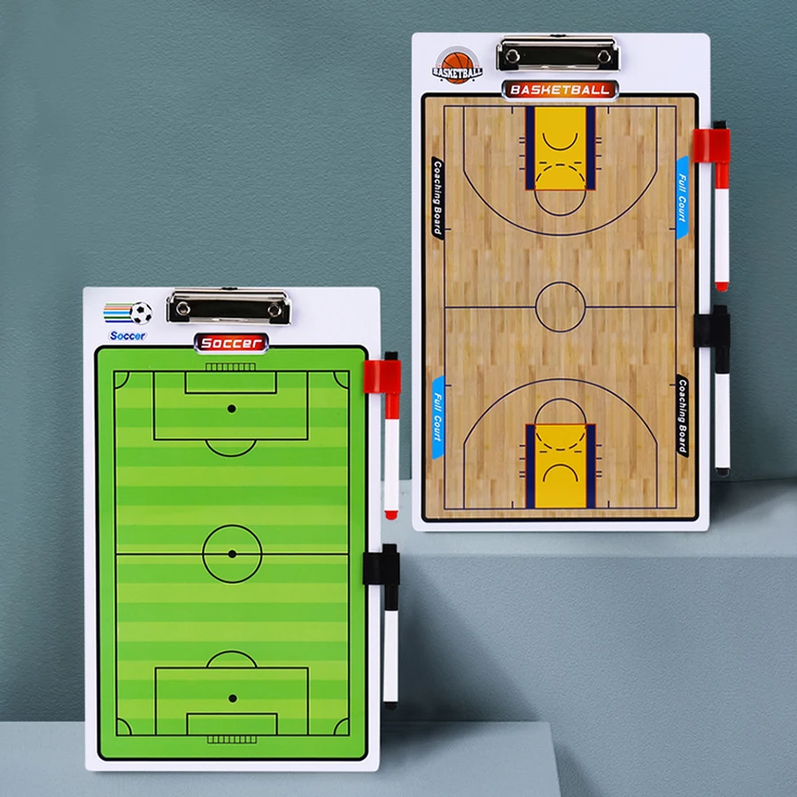 Soccer l Basketball PVC Tactical Board Coach Portable Tactical Explanation Match Command Board Coaching Board