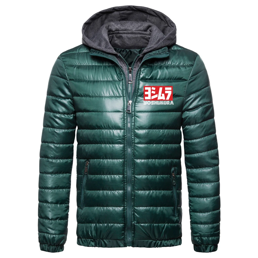 Thu Đông 2022 Yoshimura Thương Hiệu In Hình Phong Cách Casual Áo Khoác Nam Hoodie Phổ Biến Cotton Nguyên Chất Màu Khóa Kéo Thoải Mái Xuống Áo Khoác