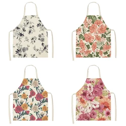 Minimalist Floral Kitchen Apron Café Milk Tea Shop Workwear Kitchen Accessories Baking Accessories Cooking Accessories