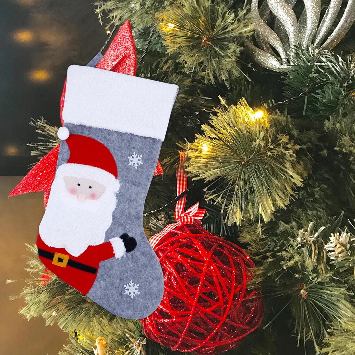 

Santa Socks Personalized Stockings for Christmas Xmas Funny Classic Decor Gifts