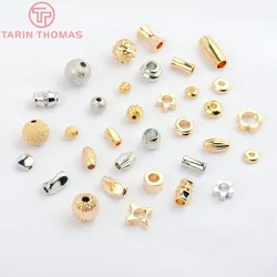 (4961) 24K Gold Color Brass Square Spacer Beads High Quality Jewelry Making Supplies Bracelets Findings Accessories