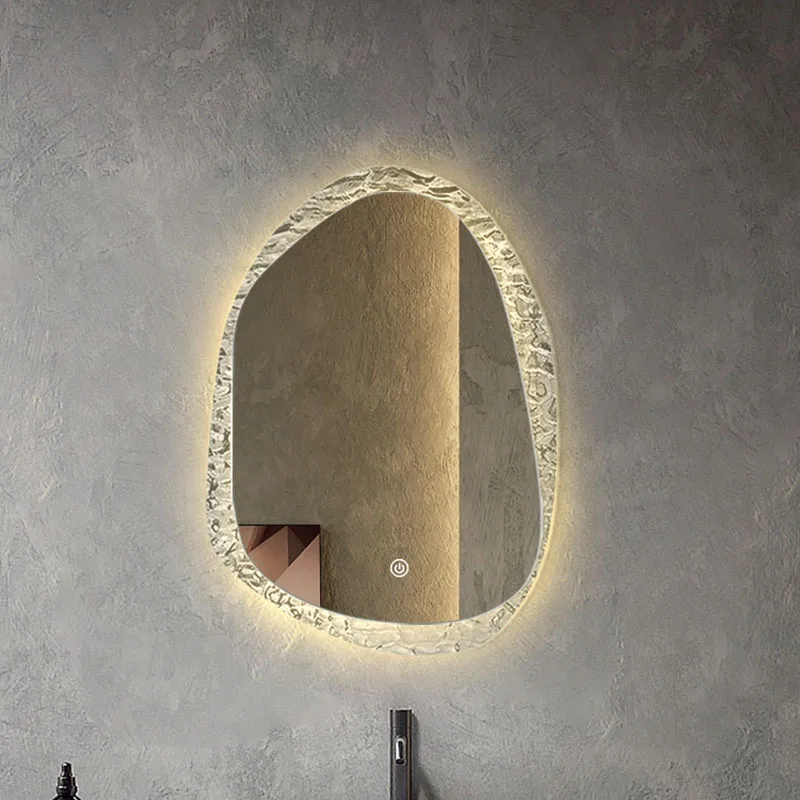 Irregular Smart Decorative Mirror Led Crafts Shower Vanity Shaving Decorative Mirror Makeup Deco Chambre Home Styling YX50DM