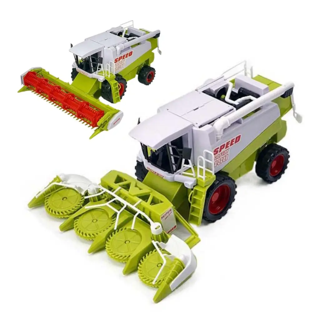 High Simulation Farm Tractor Toy Movable Joint Inertial Driving Harvester Truck Model Educational Fall Resistance Farm Truck Toy