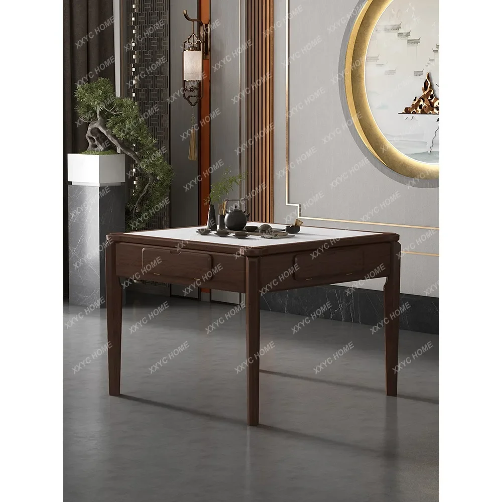 

Solid Wood Bass Intelligent Mahjong Machine Automatic Chinese Furniture Dining Table Dual-Use Mahjong Table