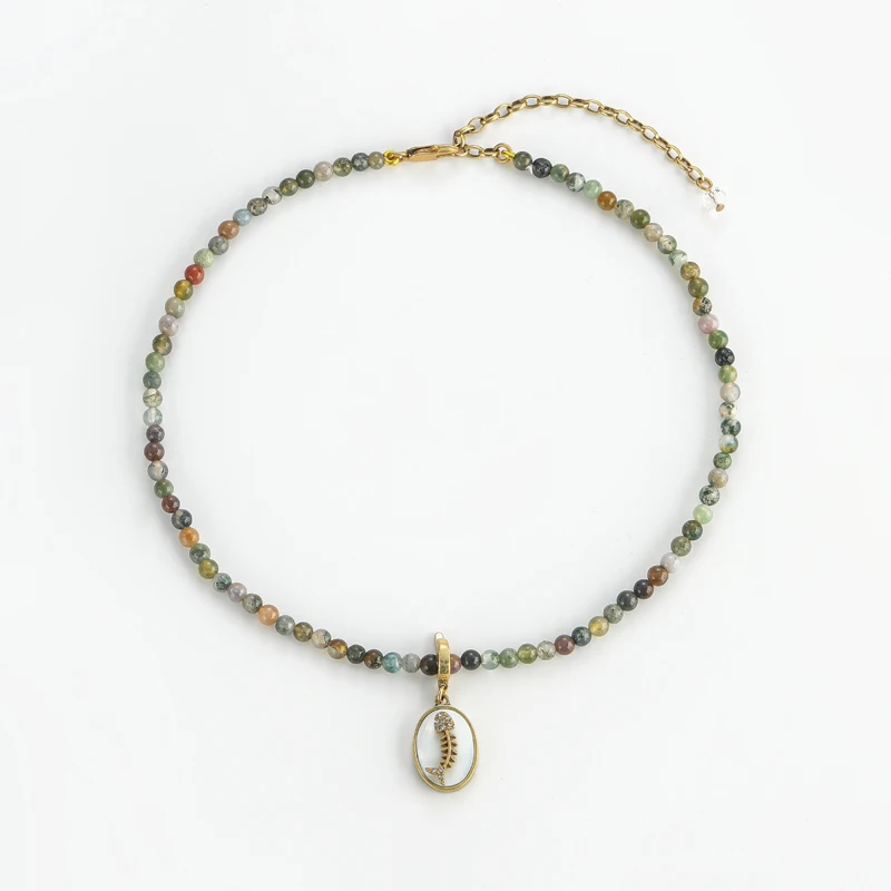 خمر بوهيميا الخرز قلادة امرأة الزفاف الأفريقية سحر قلادة عظم السمك مجوهرات فاخرة مصمم اكسسوارات الذكرى #6