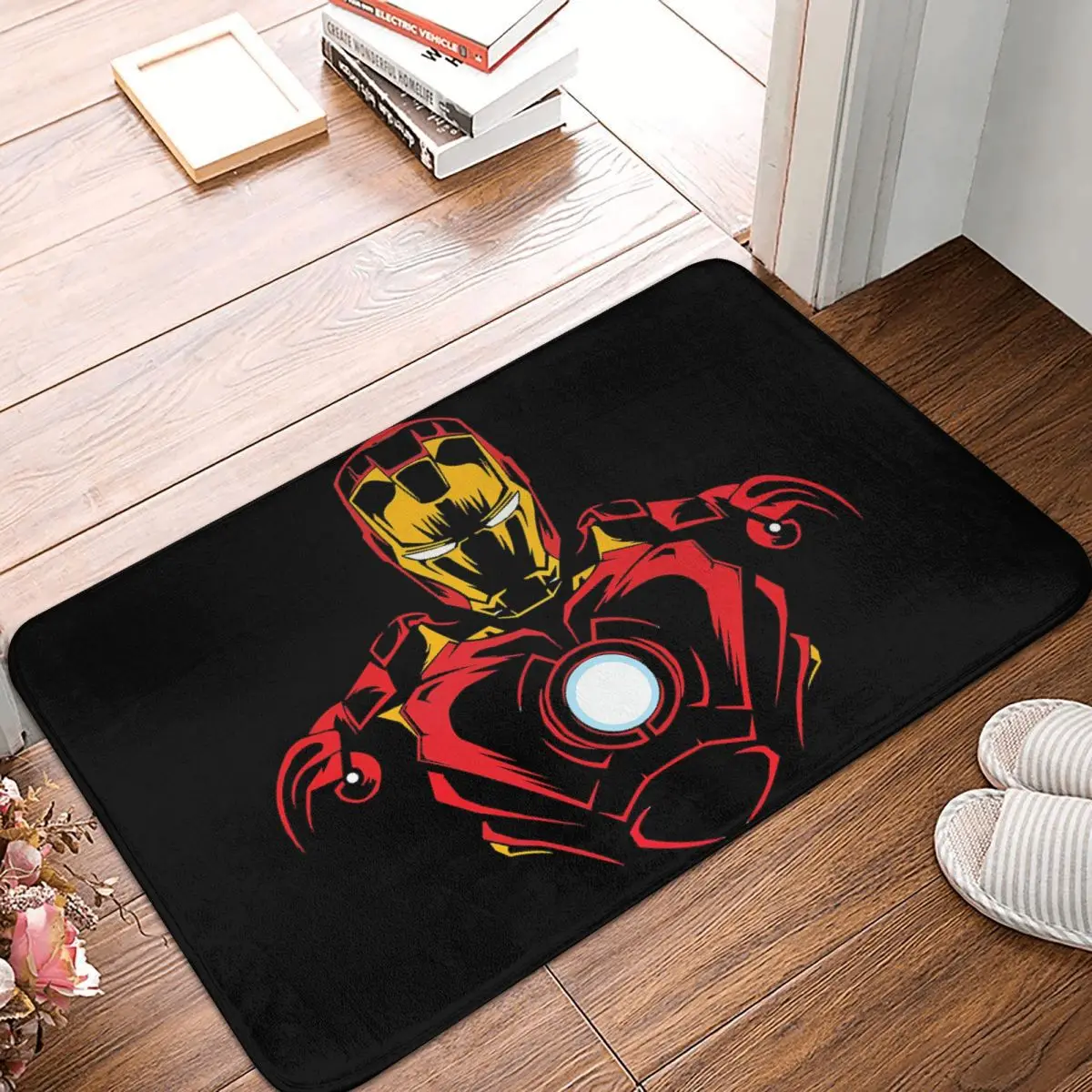 Iron Man Non-slip Doormat Kitchen Mat MARVEL Super Hero Floor Carpet Entrance Door Rug Indoor Decor