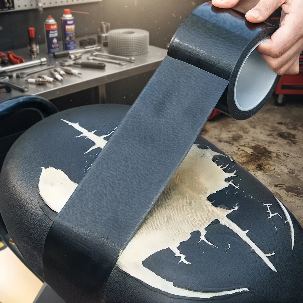 Leder-Reparaturband mit hoher Viskosität, selbstklebend, für Motorrad-Sitzkissen, Sofa, Auto-Innenausstattung, Möbel, wasserdicht, schwarzes Reparaturpflaster.