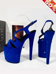 Gothic 20CM Open Toe Fetish High Stripper Heels Pole Dance Shoes Platform Sandals Women 8 Inches Exotic Crossdresser pute sexy