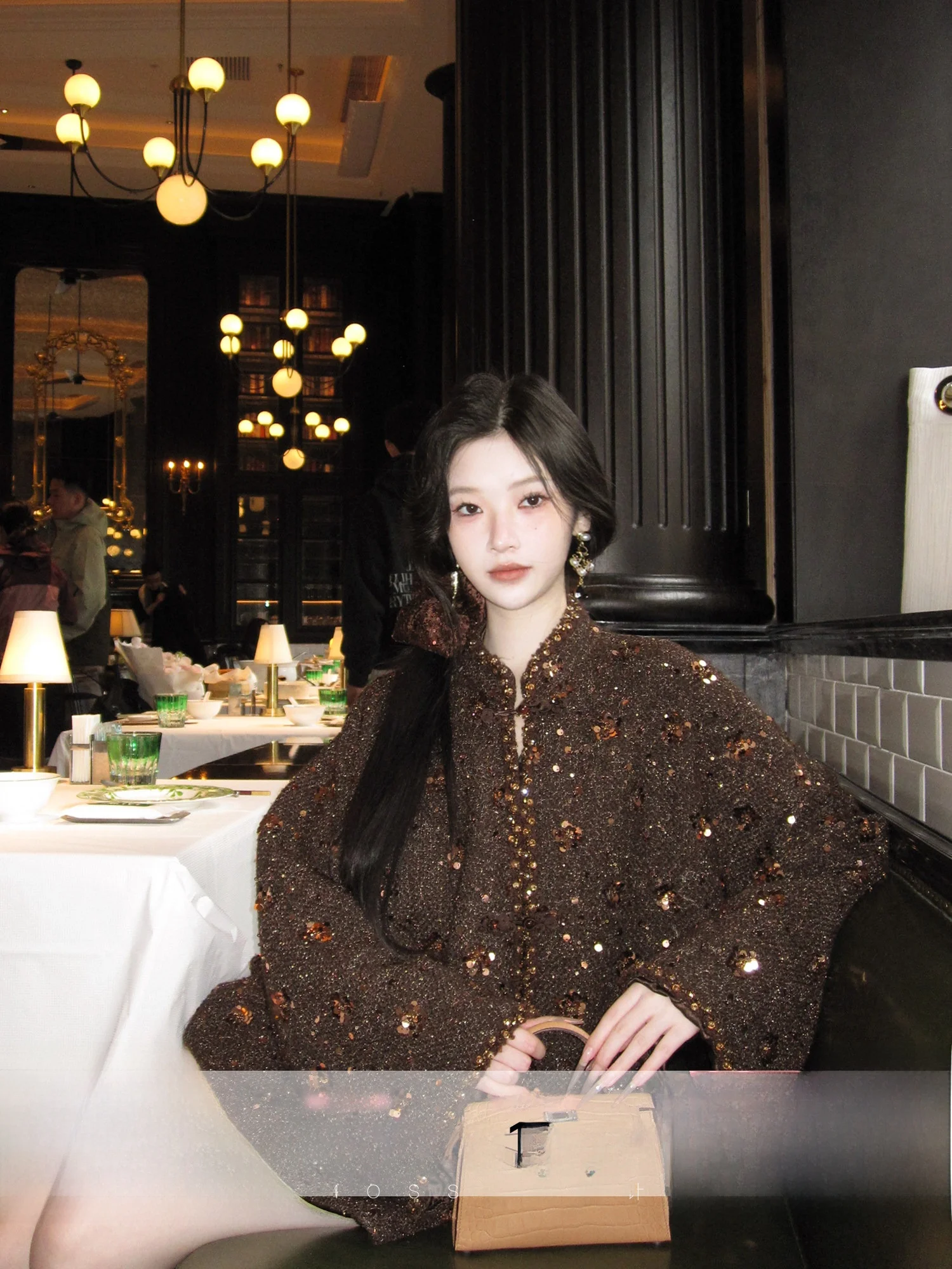 

MOSS STUDIO New Chinese Sle Heavy Embroidery Small Fraance Wind Coat Women's Jaet Commute Loose Long Sve ort Model