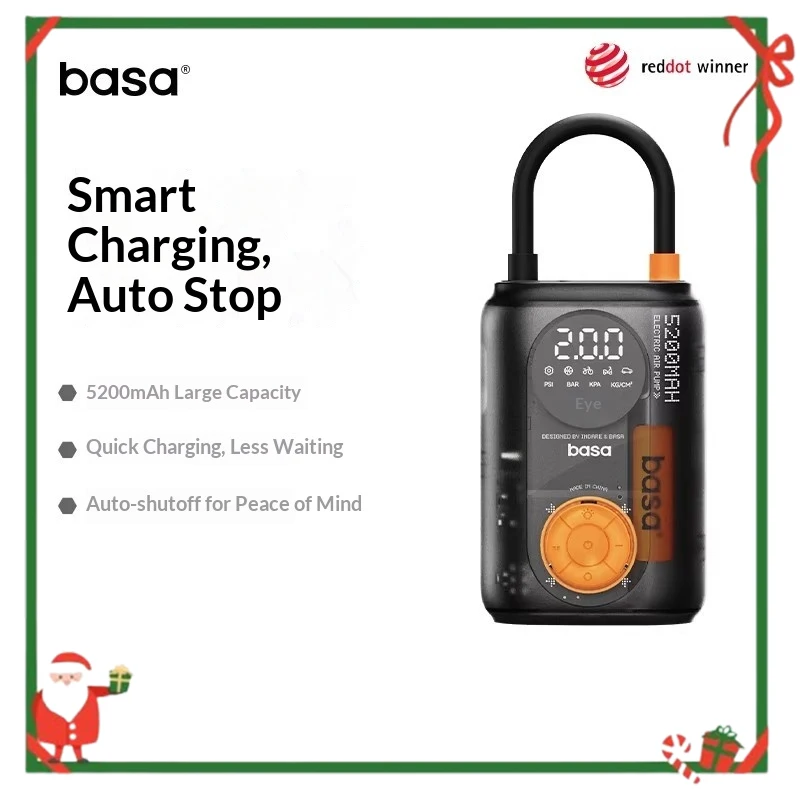 

Basa Car Inflator Pump Portable Wireless Electric Bicycle Inflator Pump Car Tire with Tire Pressure Gauge Inflator Pump