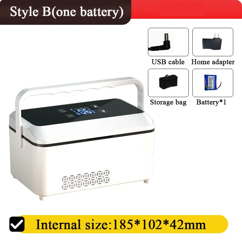 Portable Car Home Small Insulin Refrigeration Box Rechargeable mini Fridge Cool Box Cooler For Drug Growth Hormone Interferon