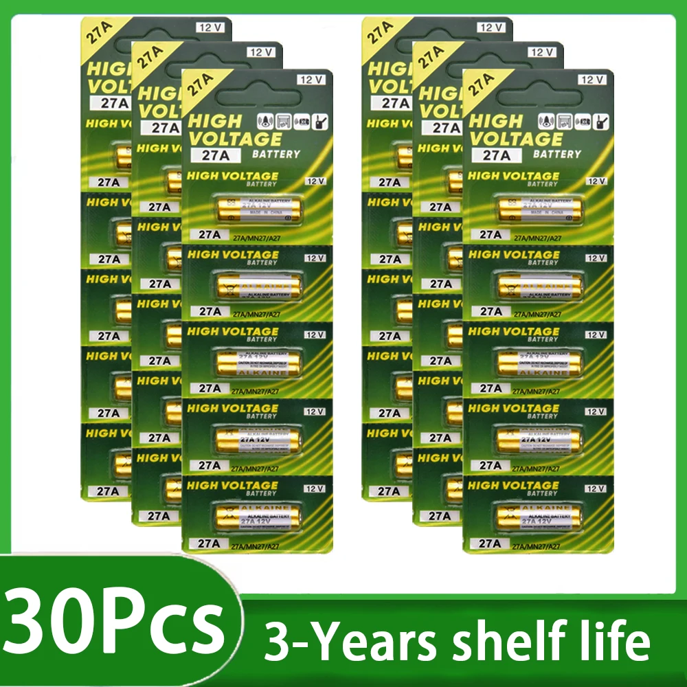 5-50Pcs New Dry Alkaline Battery 27A 12V A27 For Doorbell Car Alarm Remote Control MN27 MS27 GP27A A27 L828 V27GA ALK27A