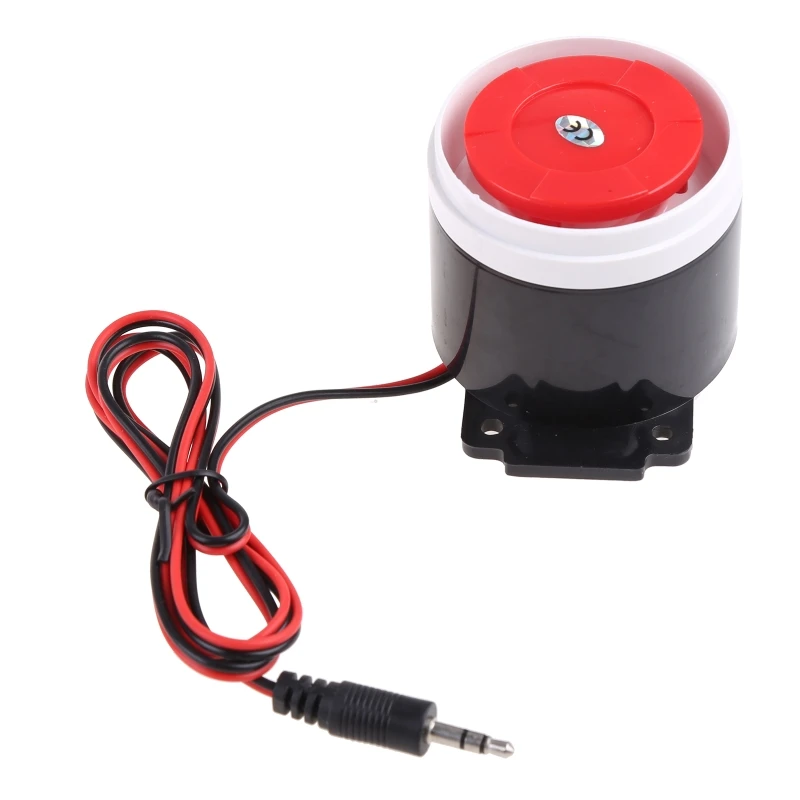 Còi báo động điện tử cầm tay 12V Âm thanh có dây Siren An ninh Giá tường 120DB