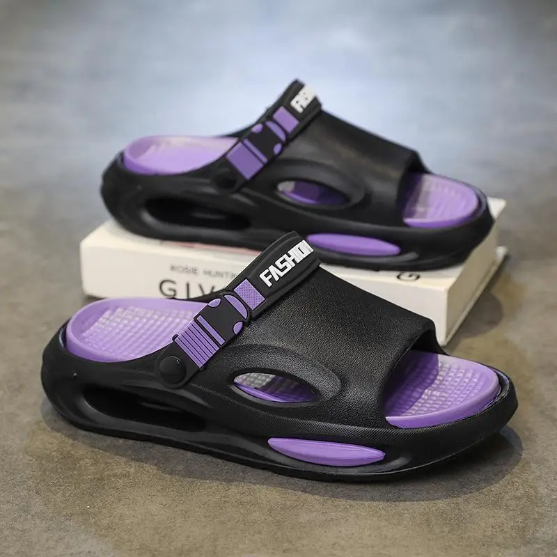 

Sandals Men's Summer Non-slip Outer Wear Sandals Teenagers Step on Shit Feeling Outdoor Sports Driving Two Wear Casual Slippers