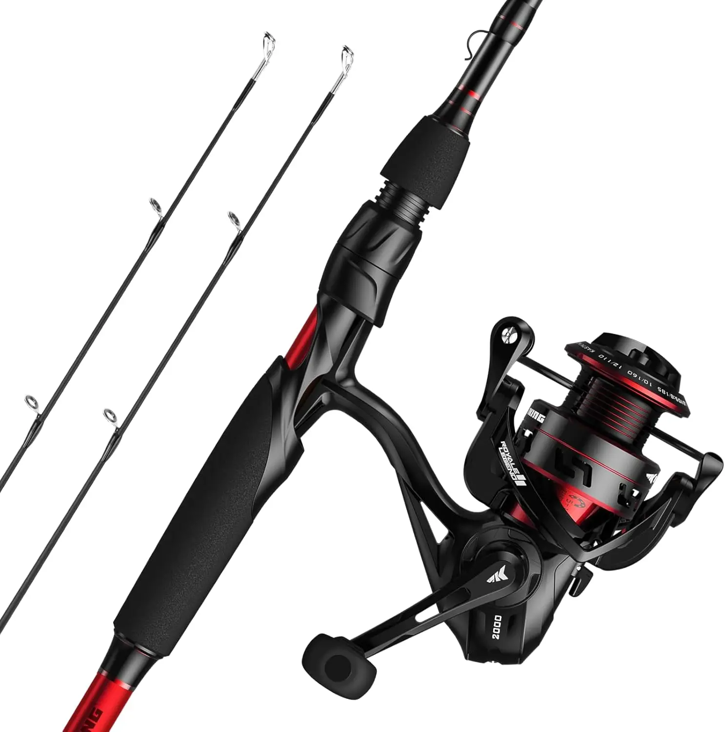 Legend II Twin Tip Fishing Rod and Reel Combos, Spinning & Casting Combo, IM6 Graphite 2Pc Blanks, Extra Backup Tip Section, Sta