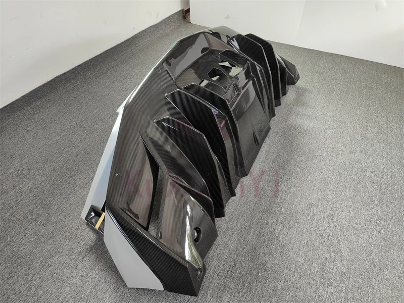 

SVJ style factory direct selling semi dry carbon fiber rear bumper for Lamborghini Aventador LP700 LP720 LP750 body kit
