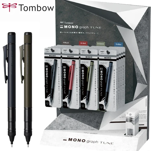 Nuevo lápiz mecánico Tombow MONO Graph Tune 0,5mm doble plomo dispensación dibujo bolígrafos papelería japonesa Original