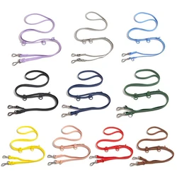 Waterproof Dog PVC Leash Double-headed Pet Rubber Leashes Puppy Outdoor Walk Training Soft 2 Head Waist Traction Rope Cross-body