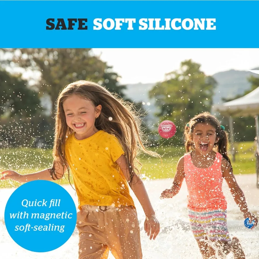Palloncini d'acqua magnetici riutilizzabili Giocattoli d'acqua estivi all'aperto per attività di schizzi a riempimento rapido Confezione da 8