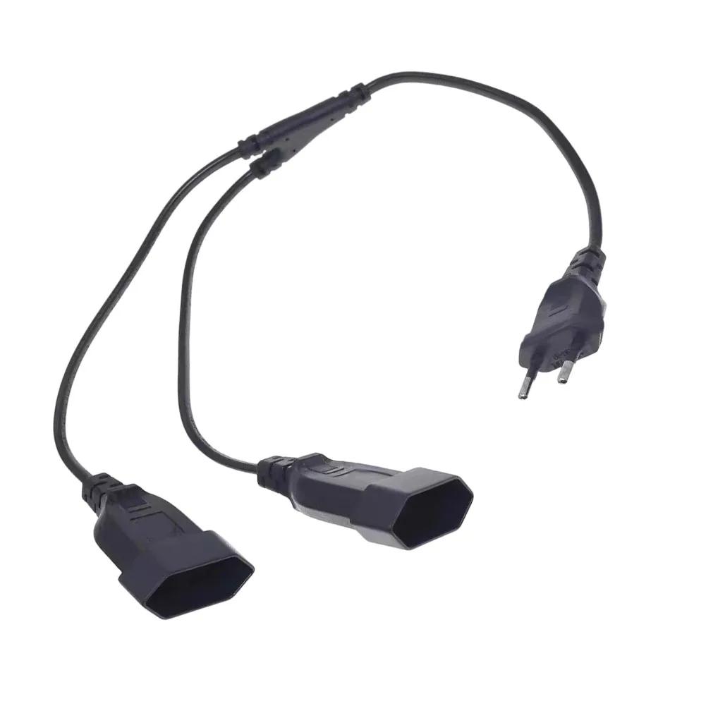 

Power Cord 90° Angled 2-in-1 Euro Socket Flat Socket Extension Cable Space-Saving 0.5m 2.5A/250V Charging Power Tools