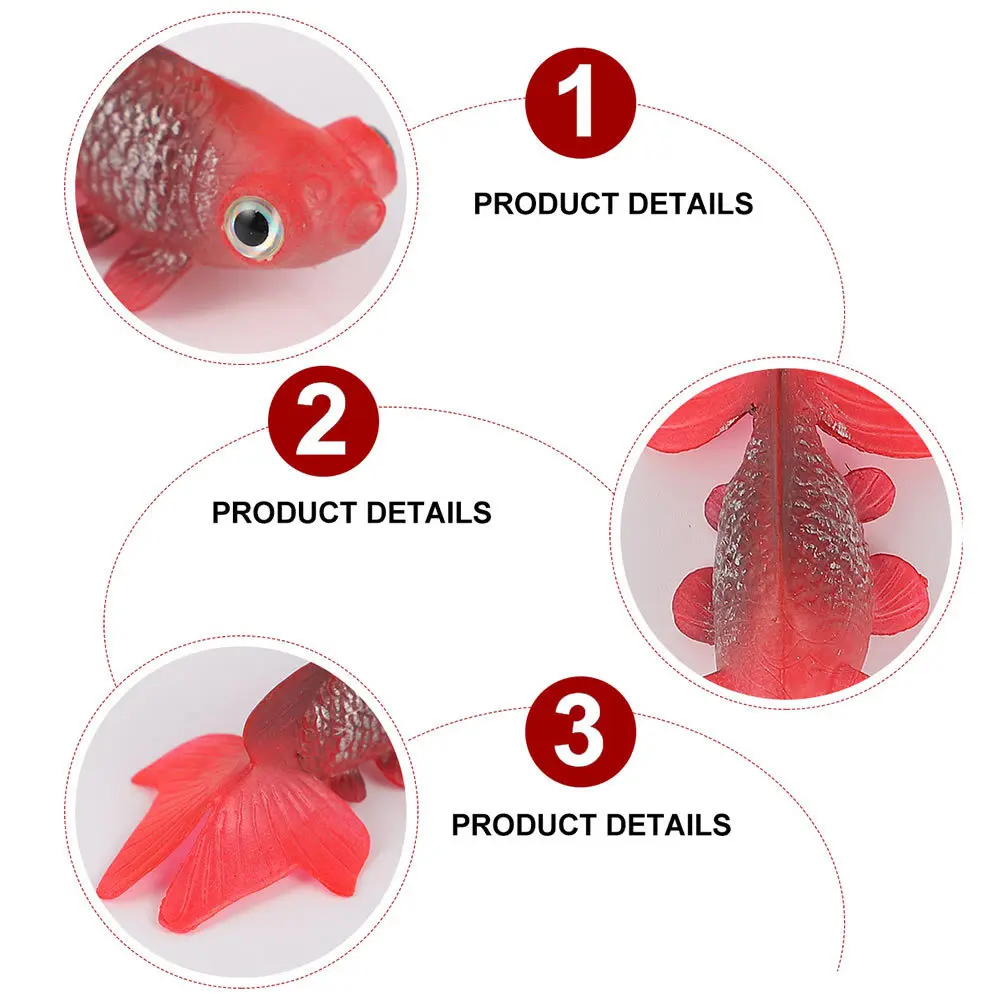

2pcs Simulation Night Luminous Goldfish Aquarium Decor Premium Silicone Fluorescent Tank Ornament For Marine
