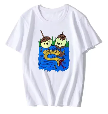 

Новая нейтральная пара с героями мультфильмов, простая модная повседневная милая удобная хлопковая футболка с короткими рукавами и высококачественным принтом