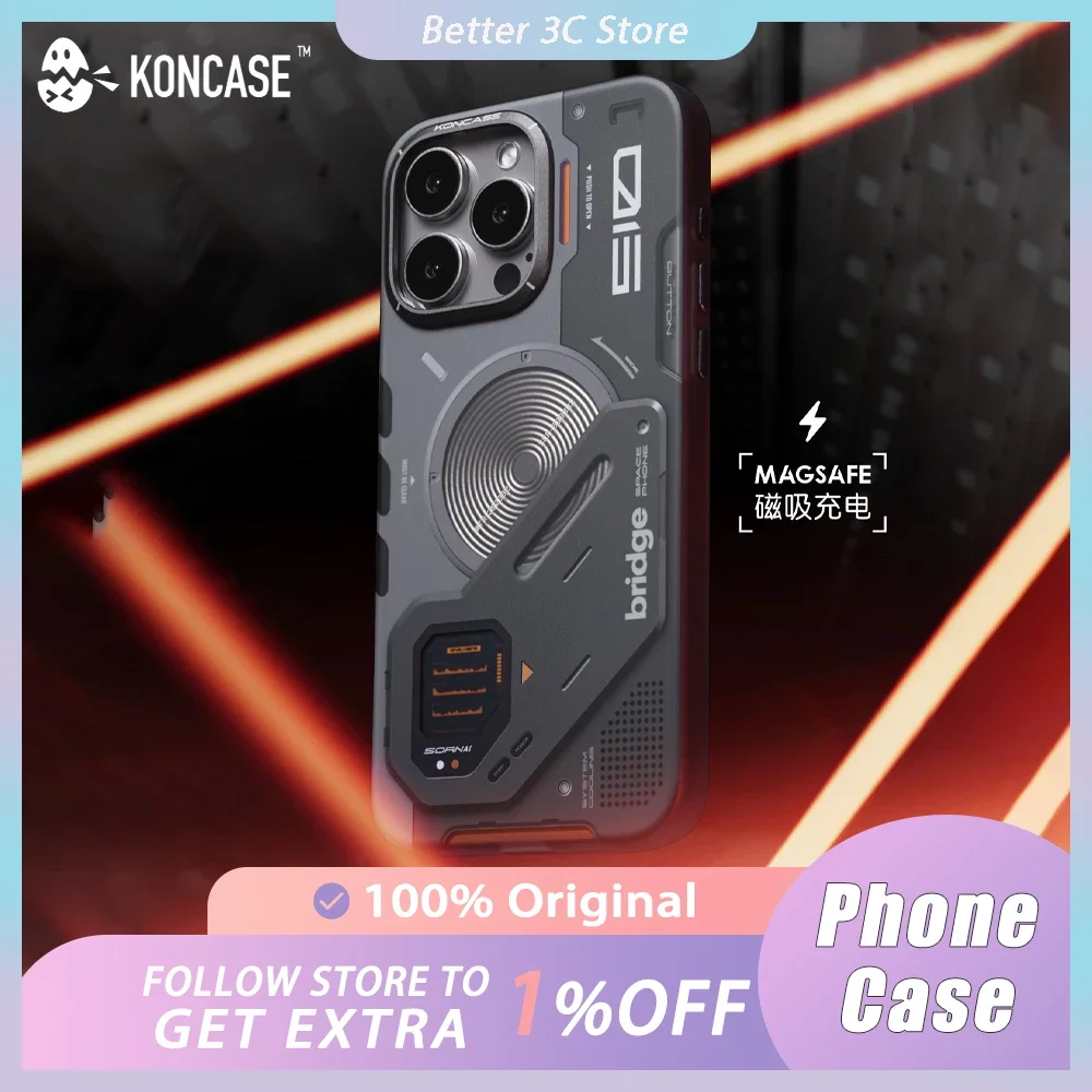 

KONCASE Phone Case TPU Metal Button Magsafe Magnetic Case Phone Covers For iPhone 16 Pro Max iPhone 15 Pro Max Custom Gifts
