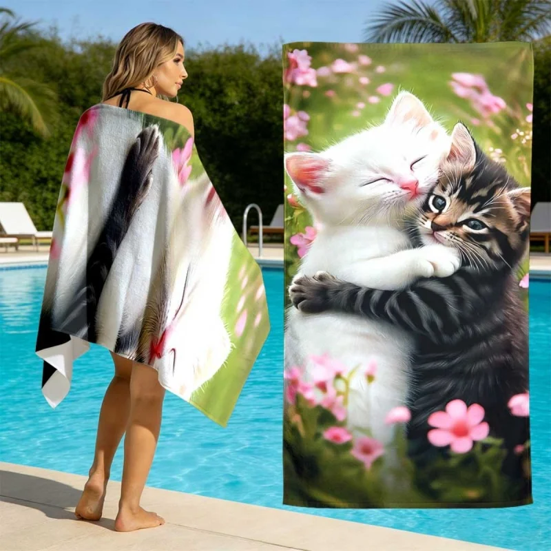 Newest Sunset Orca Killer Whale Print Beach Towel Microfiber Quick Dry Large Beach Towel For Swimming