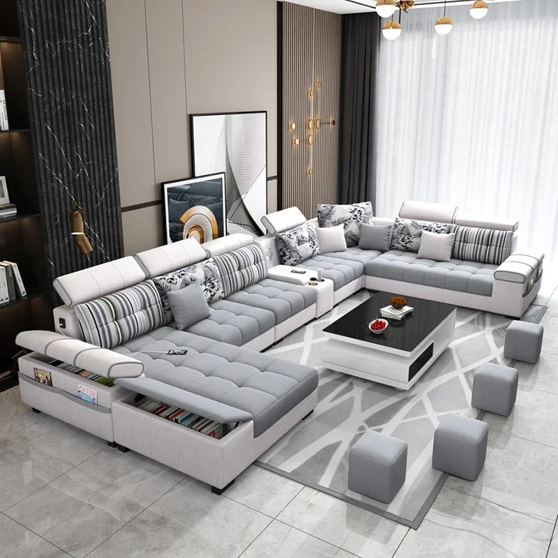 Lounge Luxury Living Room Sofas Couch Armchair Leather Recliner Sofas Lounge Relaxing Multifunctional Divano Home Furniture