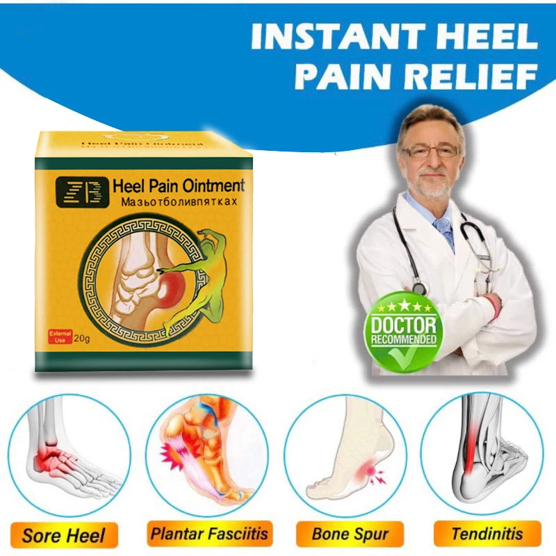 Heel Pain Relief Cream For Bone Spurs Fasciitis Achilles Tendonitis Treatment Ointment Analgesic Medical Plaster Good Effect