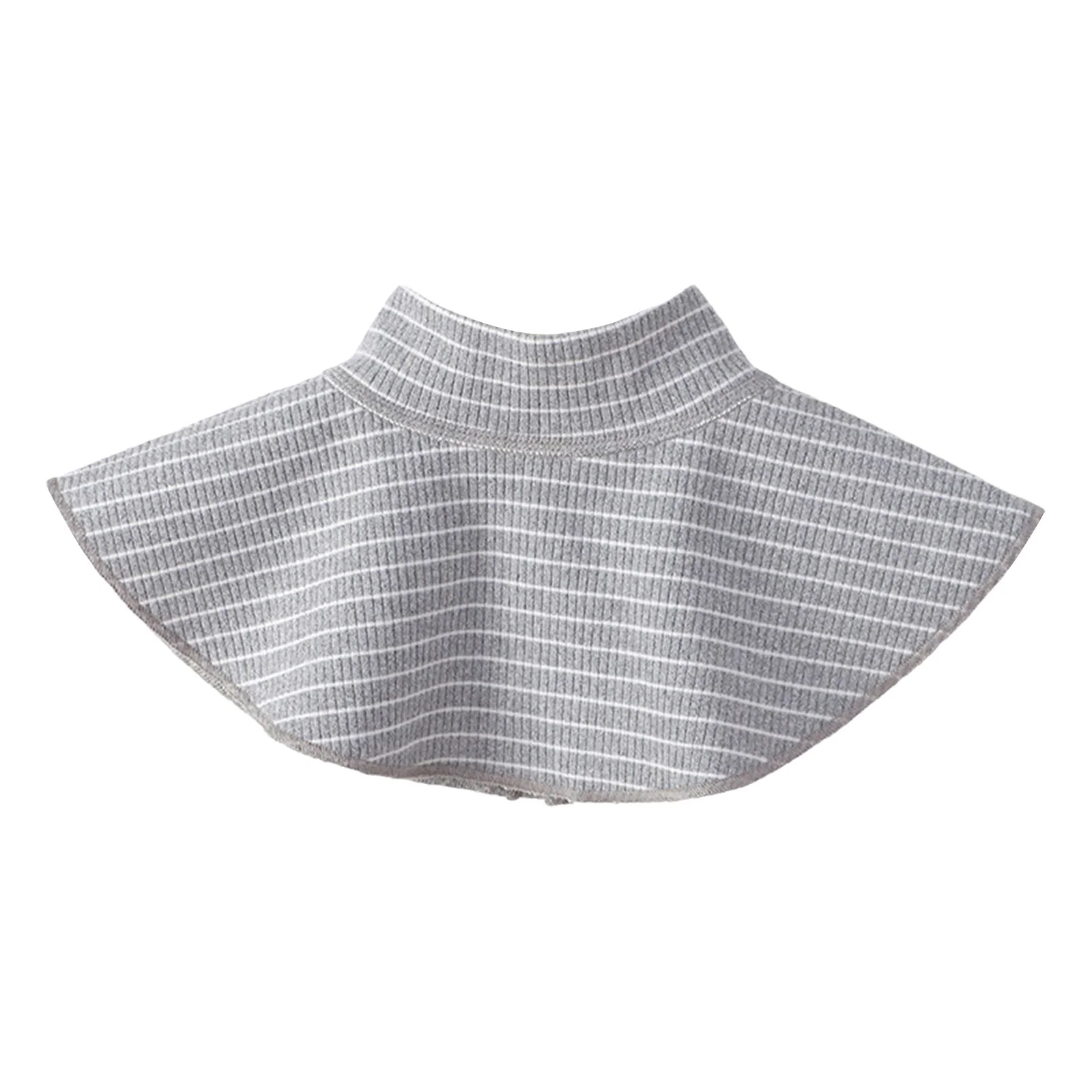 Baby Boys Girls Fake Turtleneck Dickey Detachable Striped Neck Cover Scarf Spring Fall Winter Windproof Warm Half High Collar