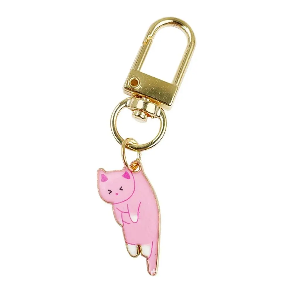 Cartoon Korean Style Kitten Charm Alloy Keychains Animal Dripping Oil Bag Accessories Alloy Activity Gifts