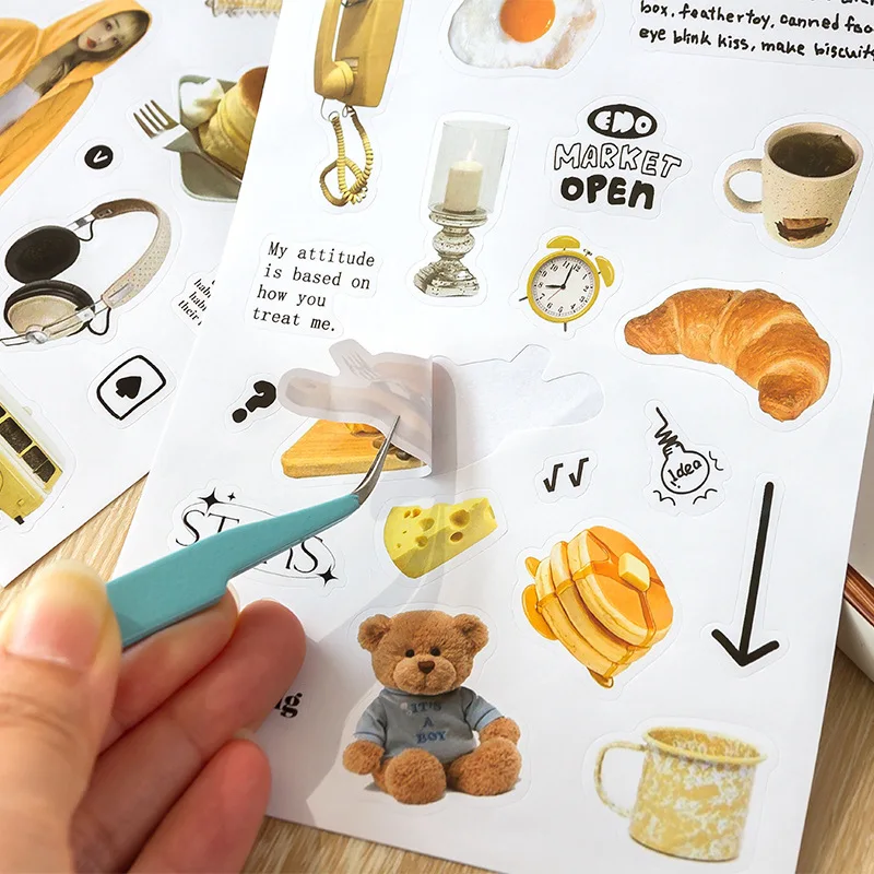 MOHAMM 2 Sheets Creative Sweet Food Stickers for Daily Life Stuff Decoration Poster Crafts Scene Stationary School Supplies image 4