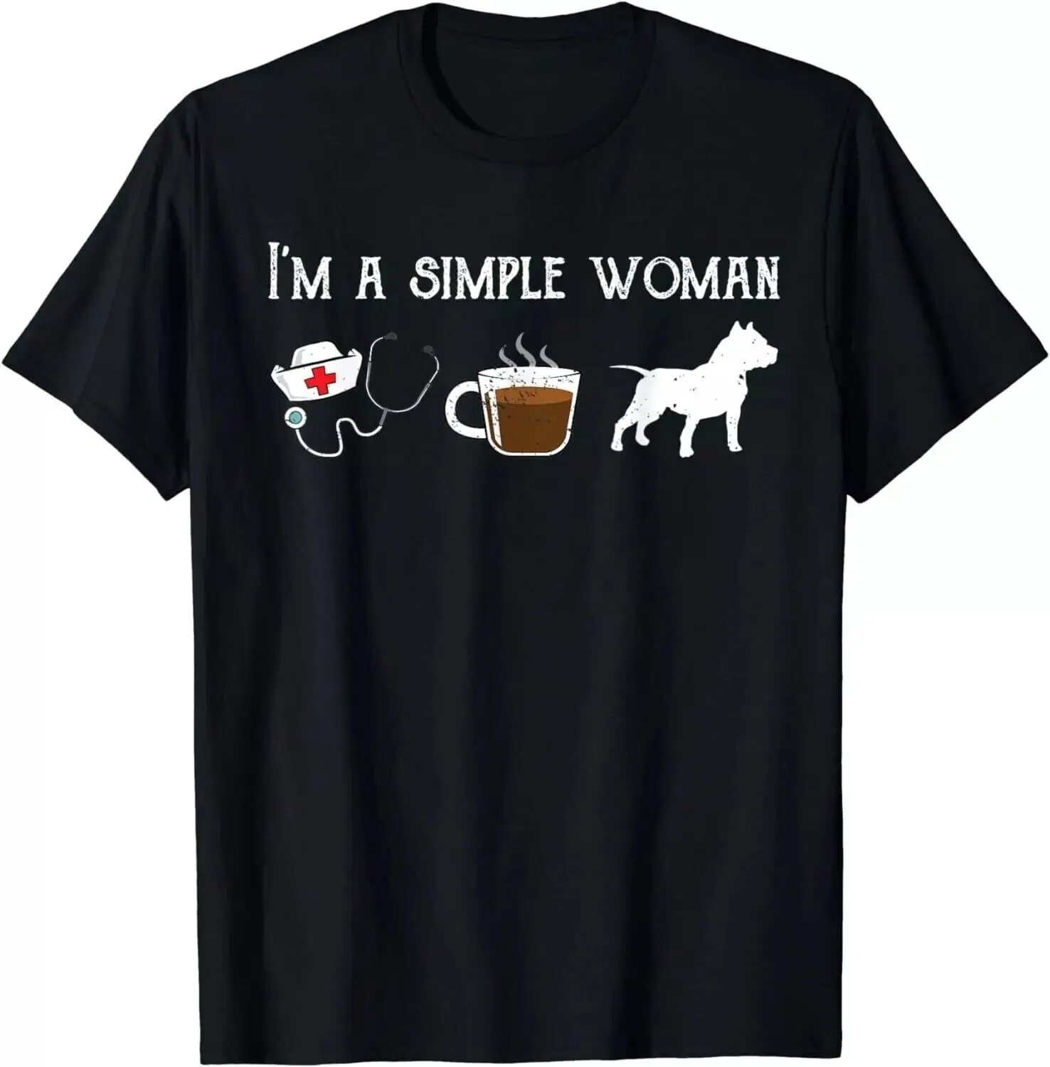 Funny Nurse Tea Coffee Lover Cute Pitbull Dog Pittie Mom Gift Unisex T-Shirt