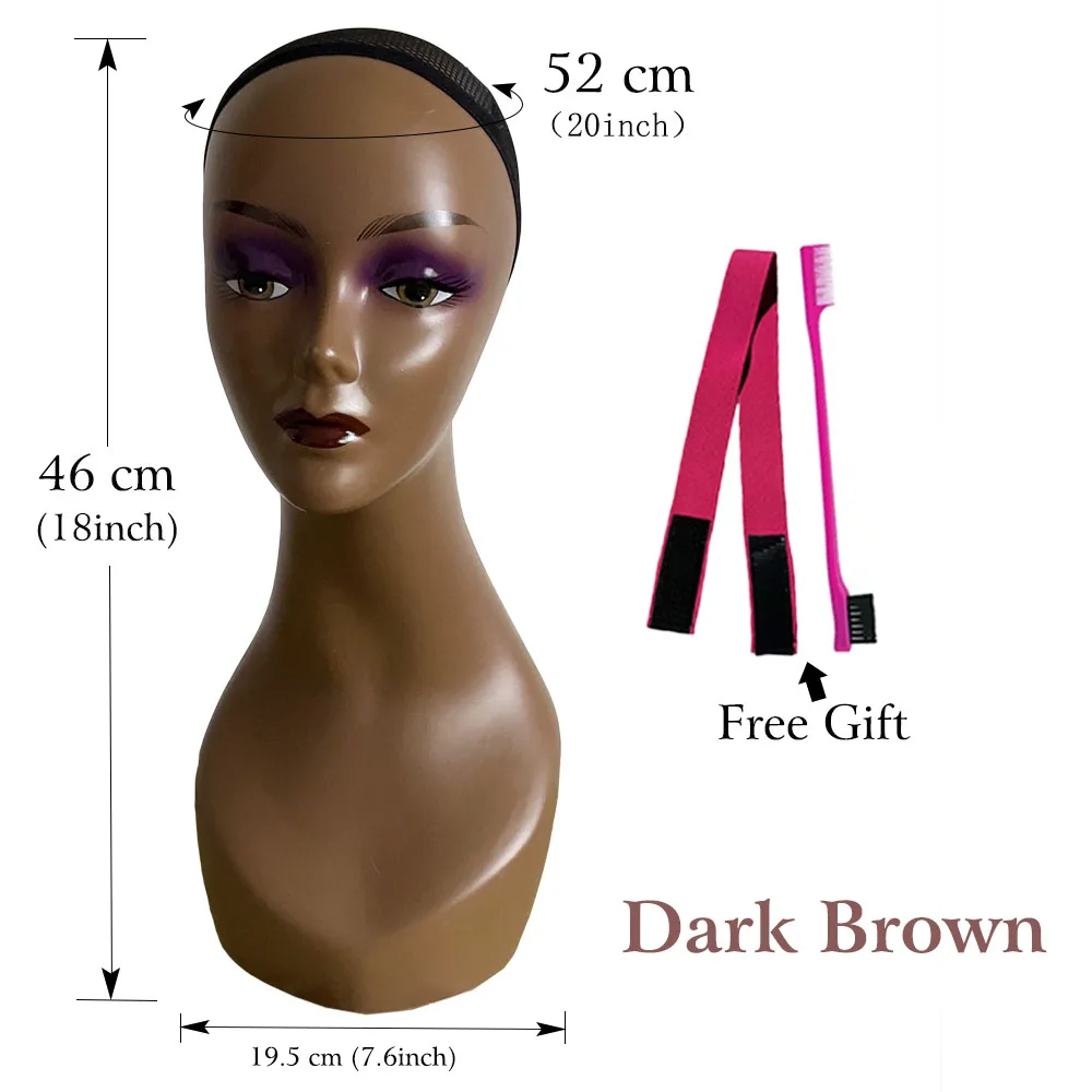 Plastic Mannequin Head for Wig Display