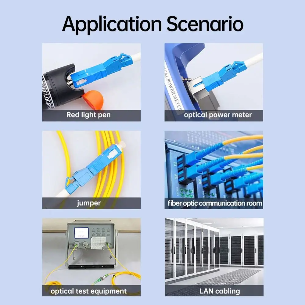 SUMMITEK SC APC Male to LC UPC Female Fiber Optic Adapter Fiber Connector Singlemode Suitable for Fiber FTTH Cable Tester view 6