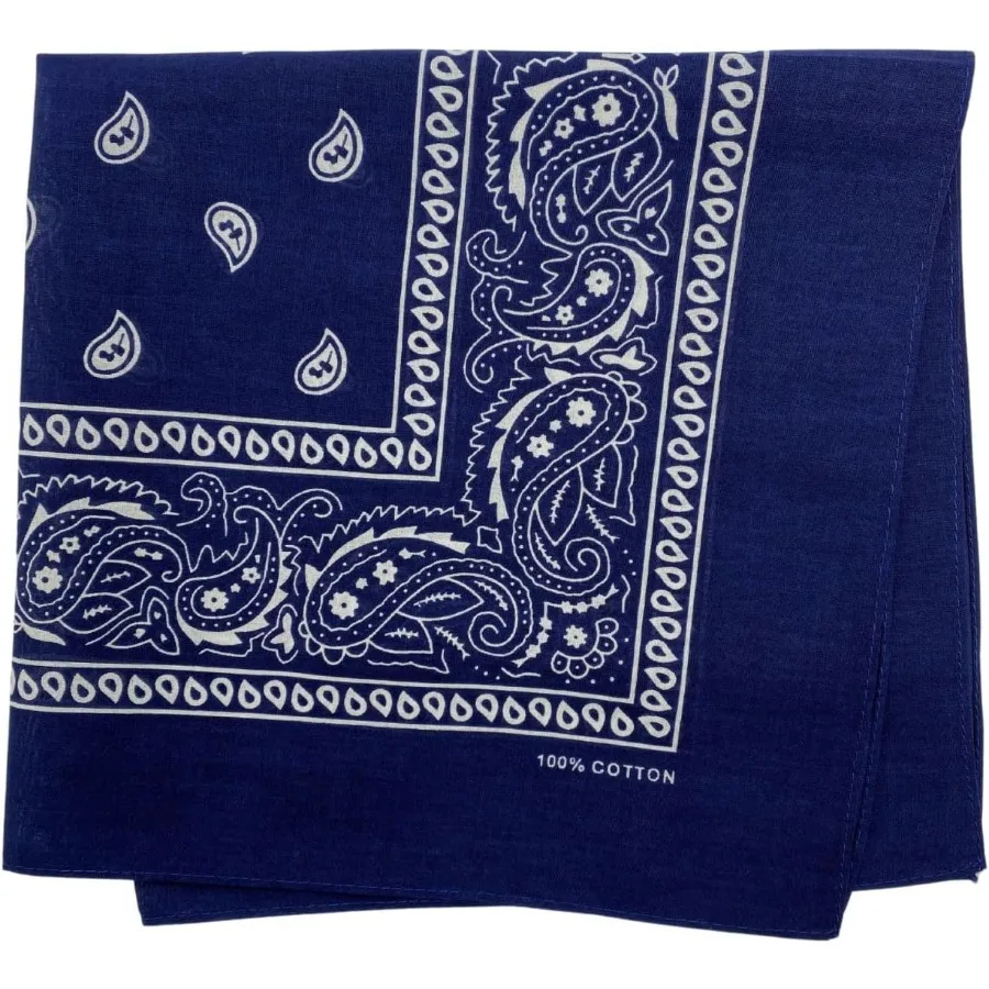 100 باندانا قطن للرجال والنساء 22x22 بيزلي نمط منديل عقال وشاح تنوعا الإكسسوارات للخارج عادية