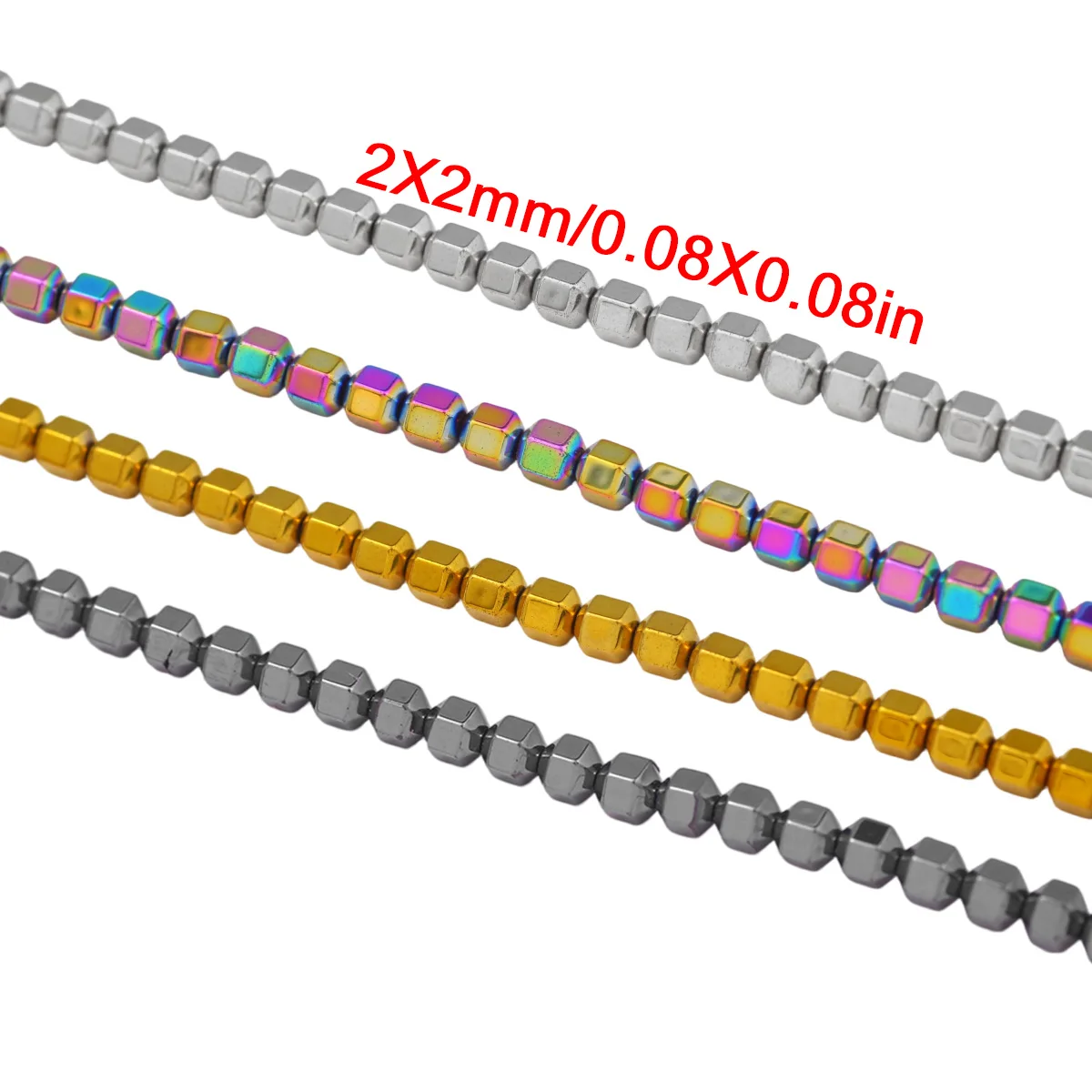 2-8mm 18 Facet Hematite Round Beads Center Drilled Loose Spacer Beads For Handmade DIY Bracelet Necklace Jewelry Making Supplies