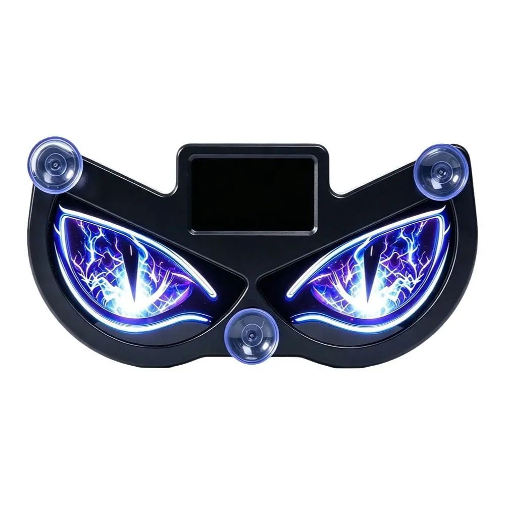 Wireless Solar LED Car Light Vibration Lights on Suction Cup Devil Eyes Car Lights Dynamic Display Car Atmosphere Light